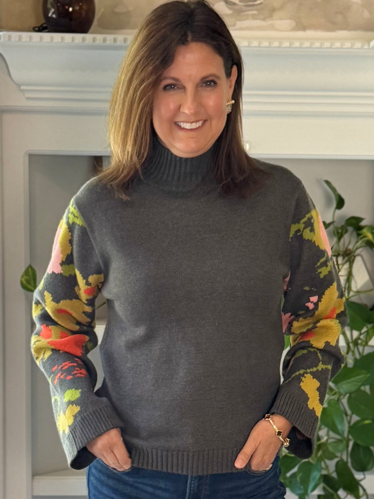 Pop of Floral Sweater