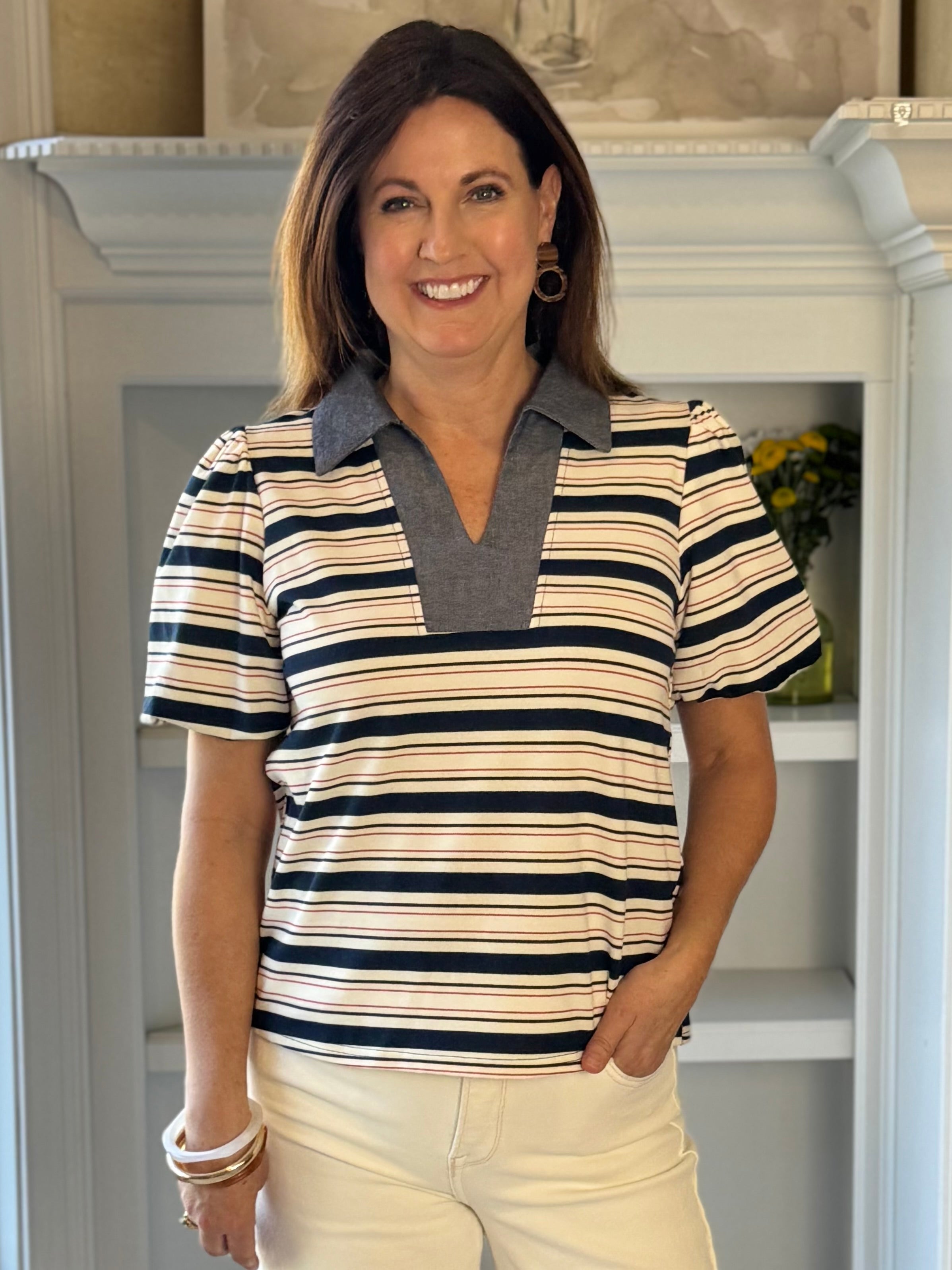 Classic Lines Contrast Top