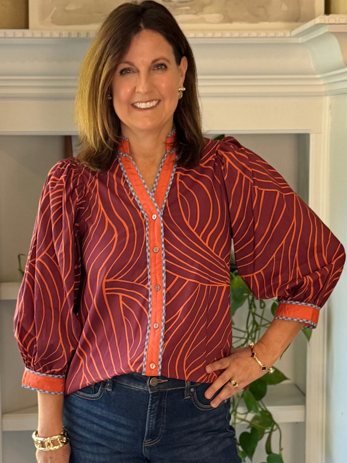 Making Waves Print Top