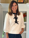Textured Bow Statement Top
