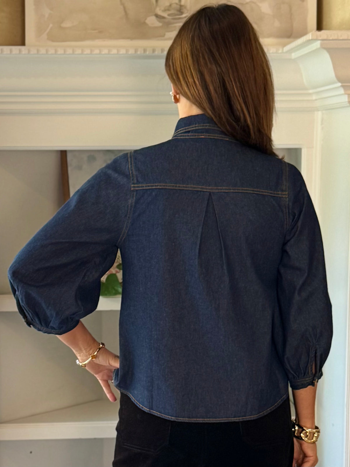 Denim With a Twist Tie Top
