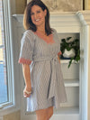 Radiant Striped Tie-Waist Dress