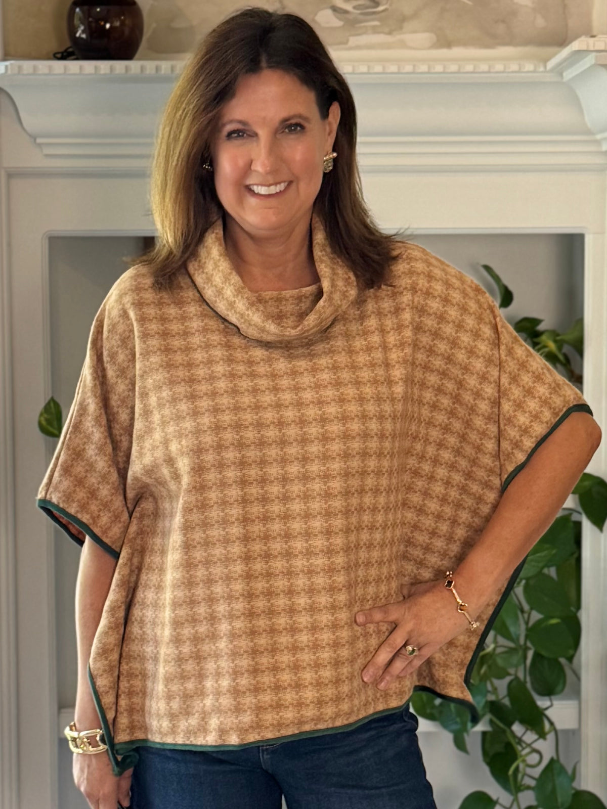 Simply Irresistible Houndstooth Poncho