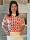 THML Candy Wave Knit Top