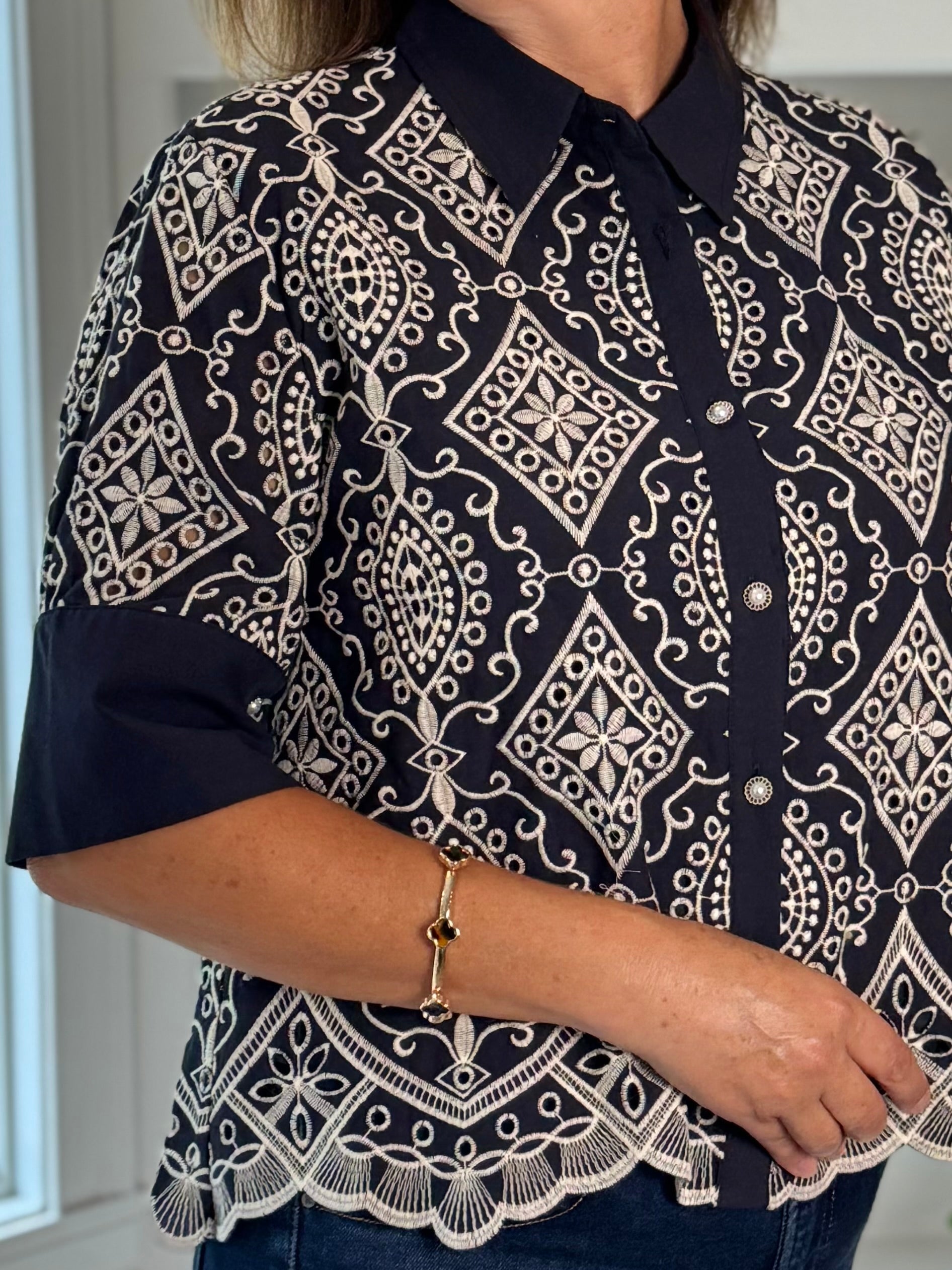 Moroccan Nights Embroidered Top