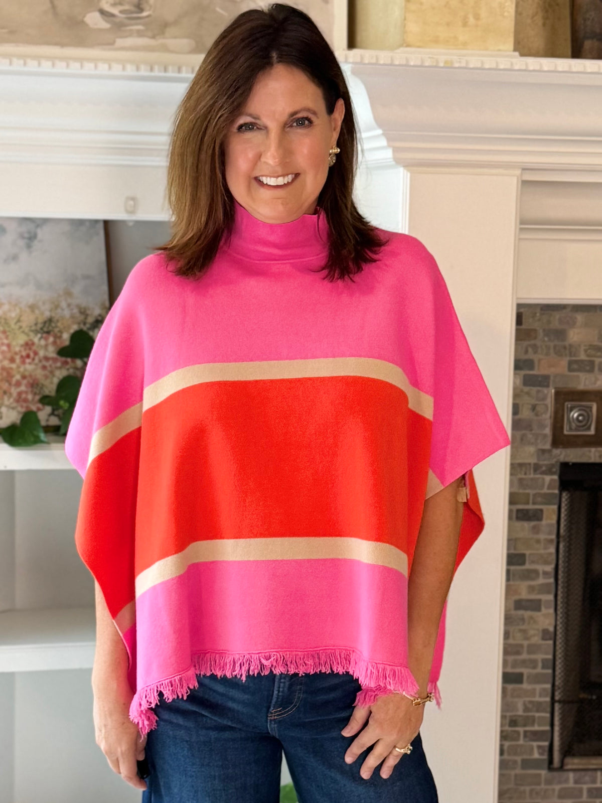 THML Happy Together Poncho - Pink