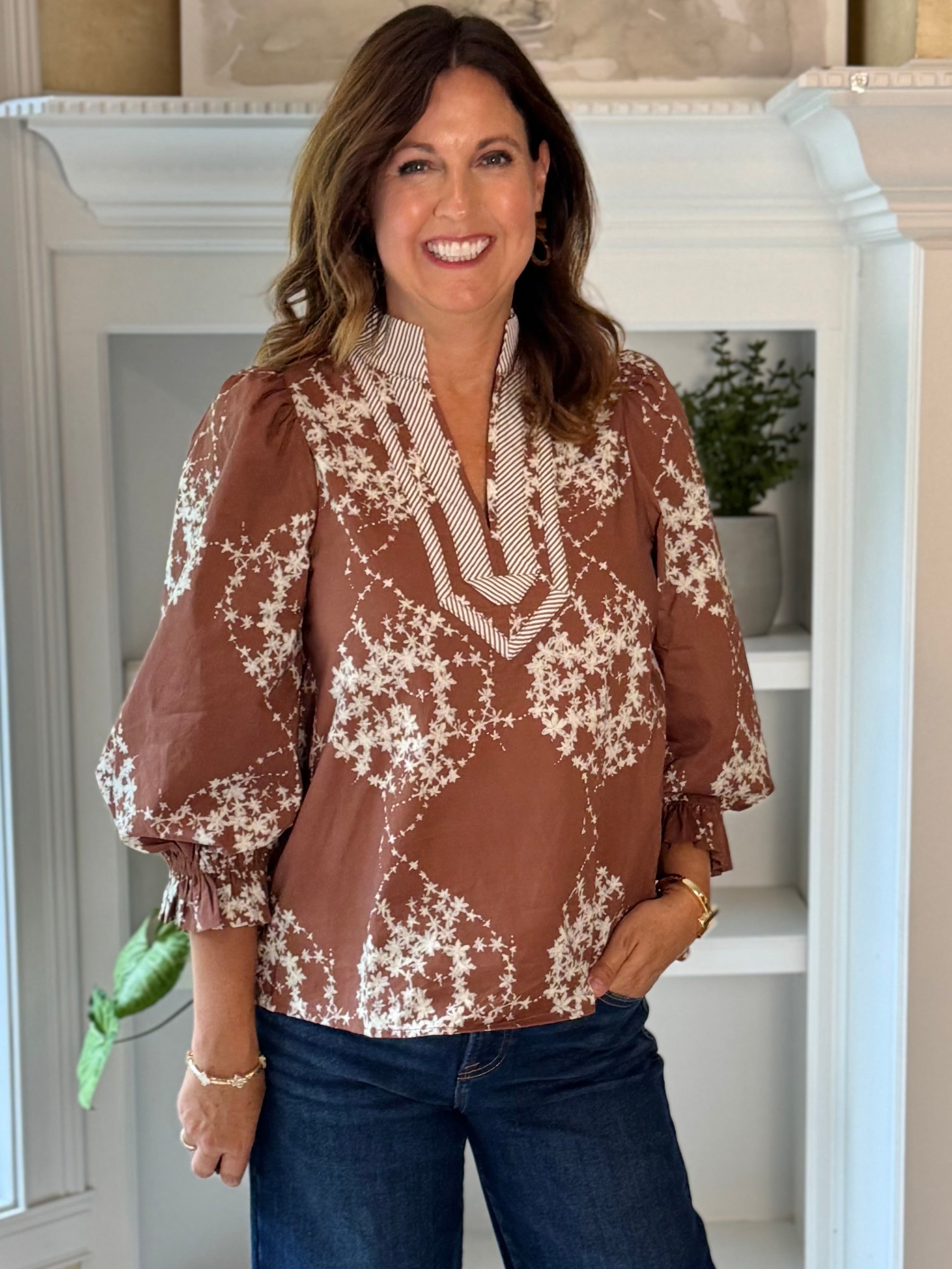 Café Contrast Top