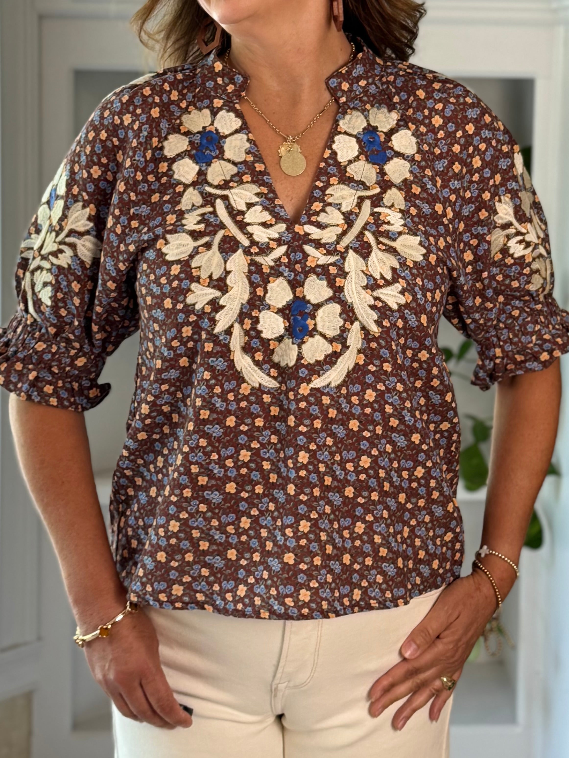 THML Storybook Embroidered Top