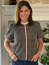 Just My Stripe Textured Contrast Top