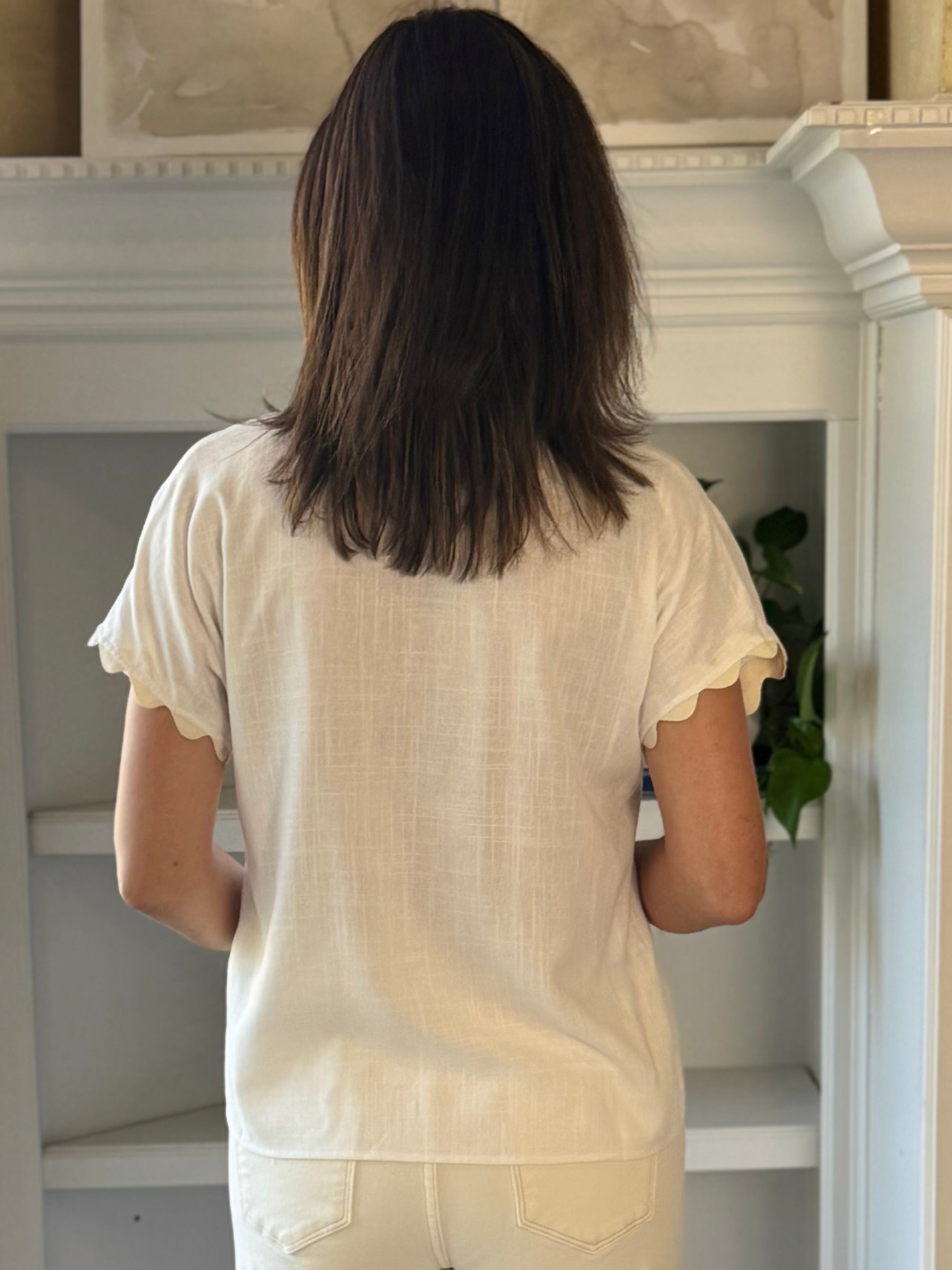 THML Bon Voyage Embroidered Top