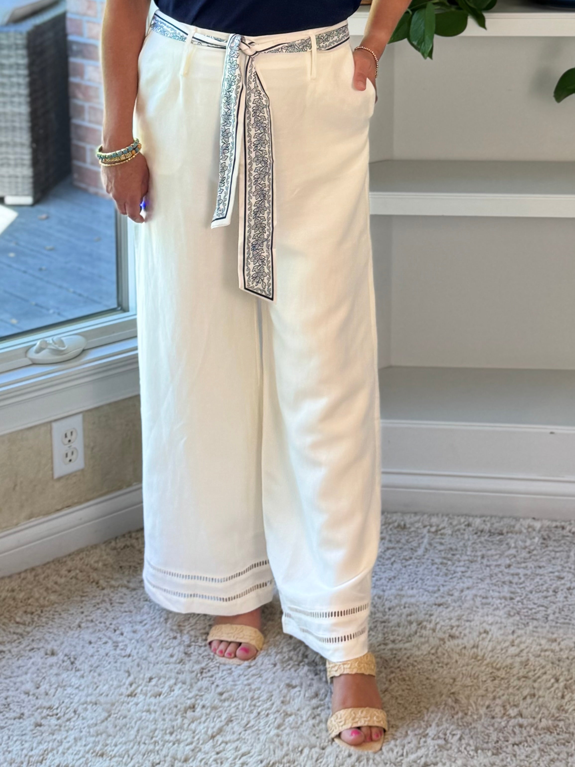 Current Air Tailored Cropped Wide Leg Pants