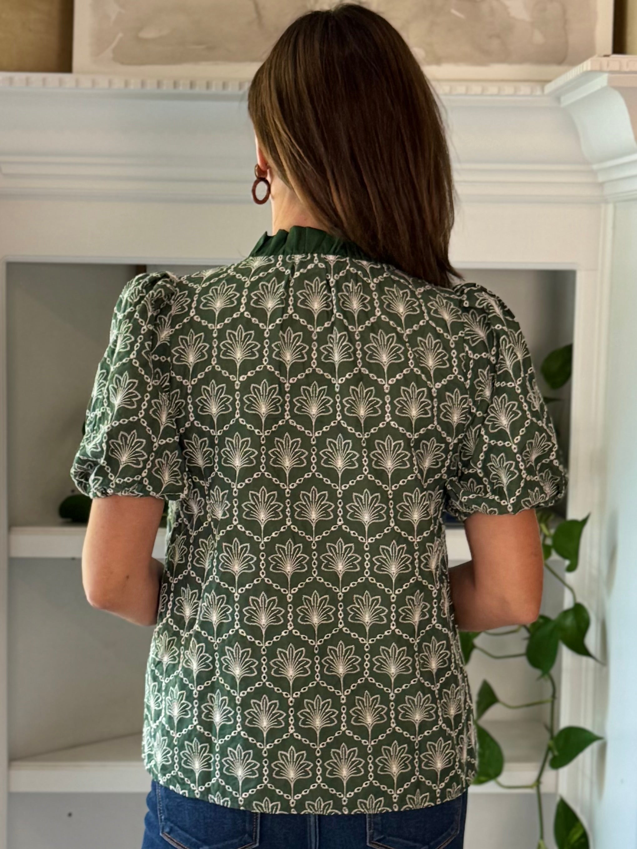 Hunter Elegance Embroidered Top