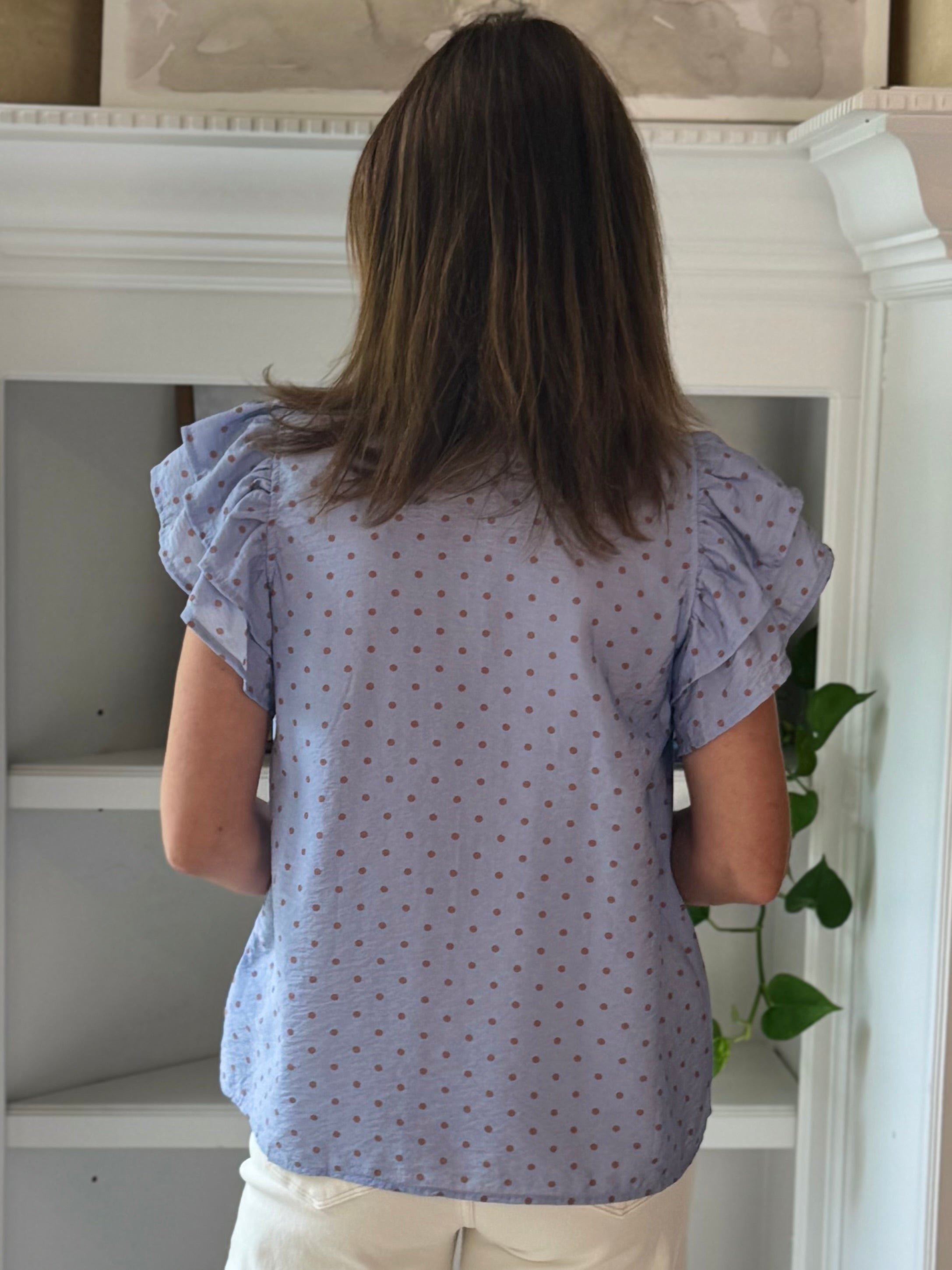 Polka Dot Delight Top - Blue
