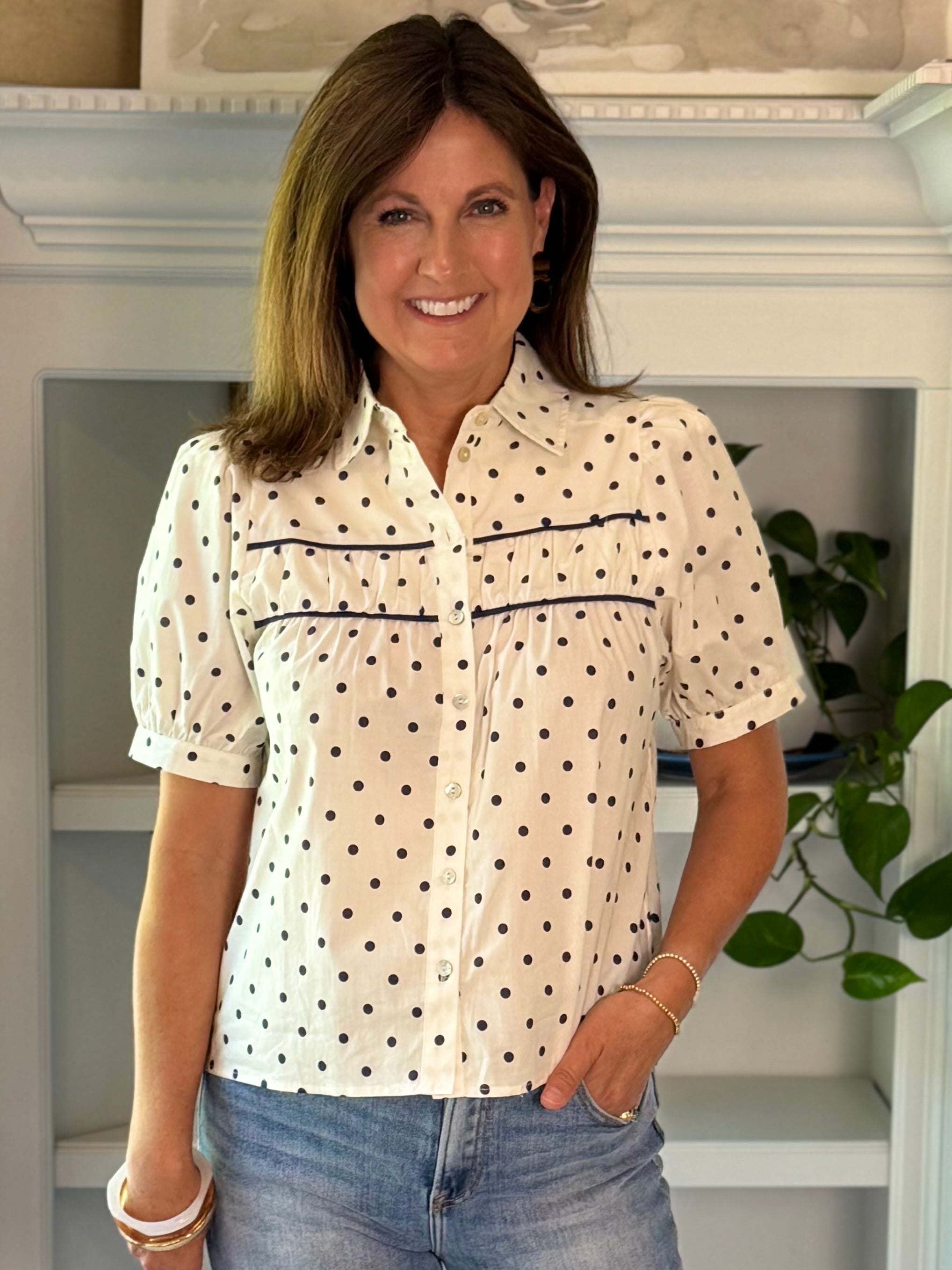 Parisian Polka Dot Top