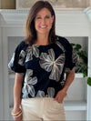 THML Statement Florals Embroidered Top