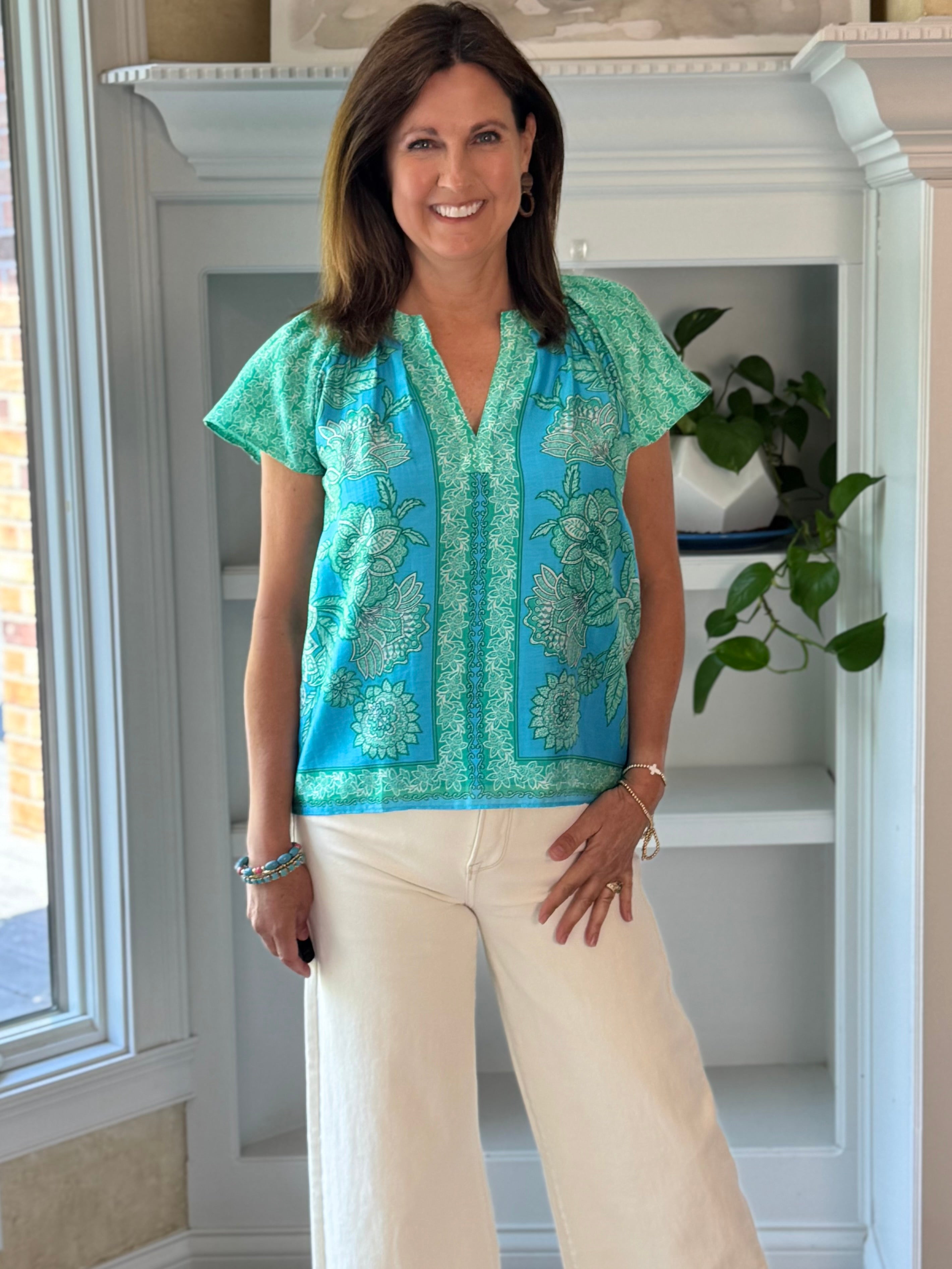 Current Air Blue Lagoon Blouse