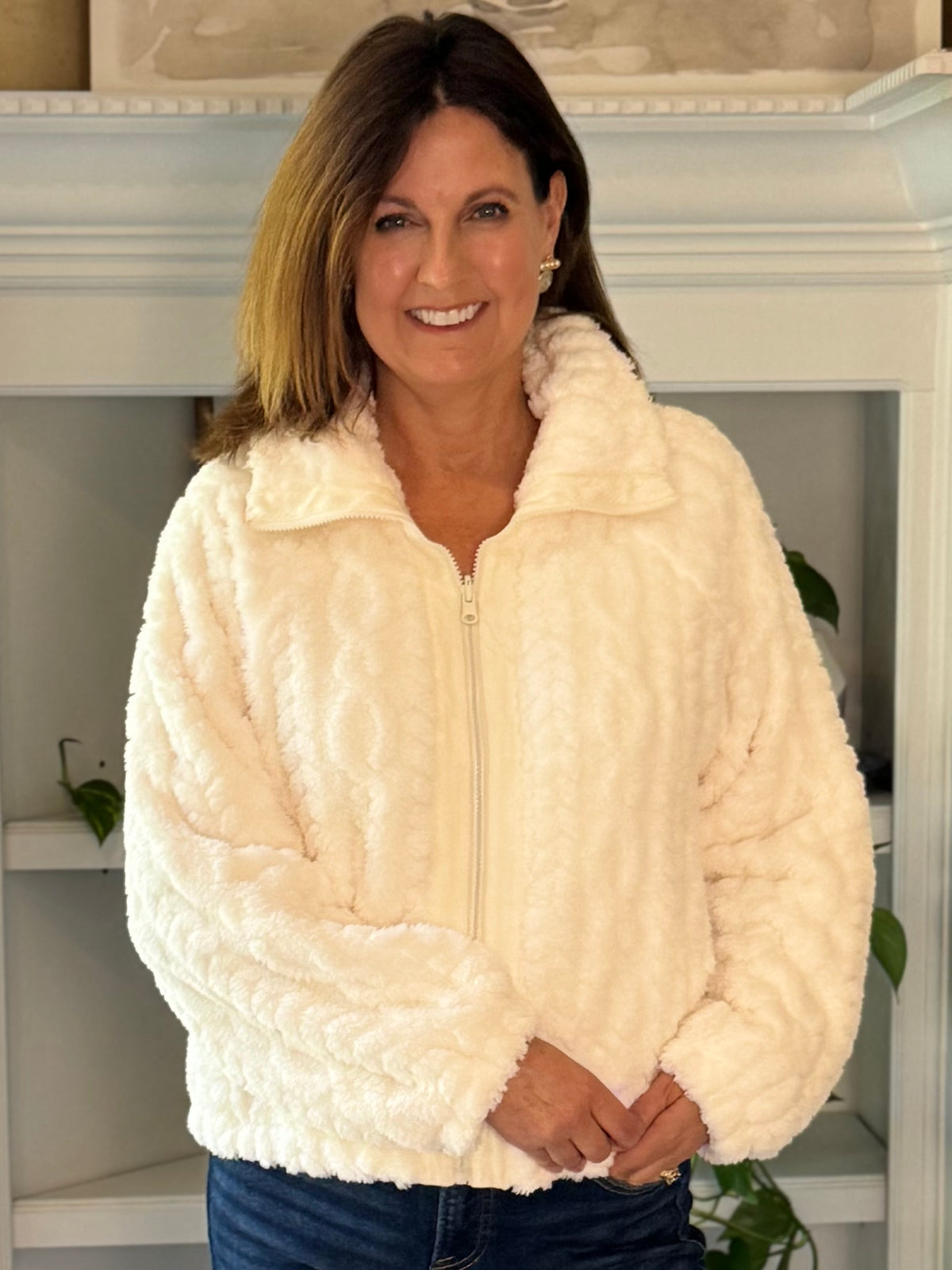 Cloud Nine Sherpa Jacket – Ivory
