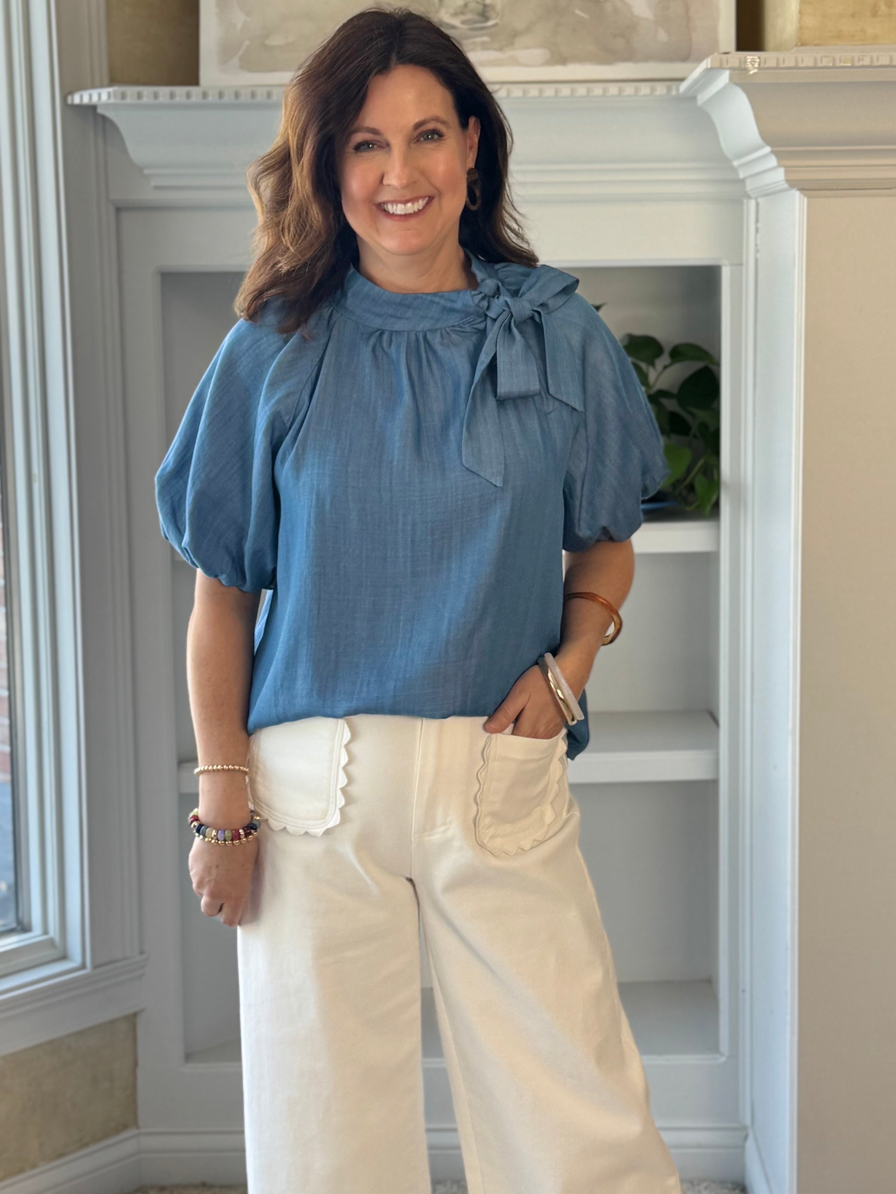 THML Icon Tie-Detail Blouse