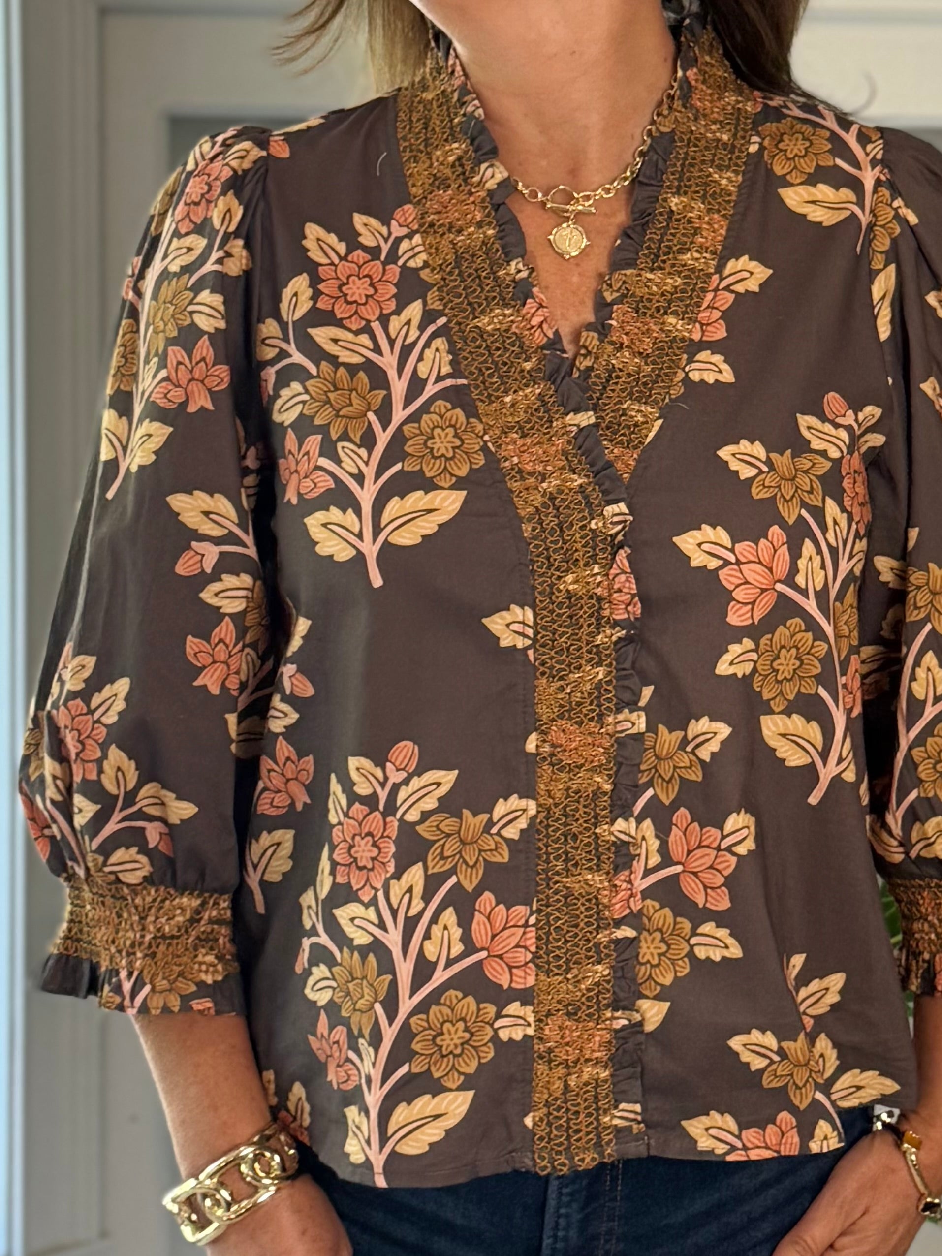 Fall Flourish Floral Top