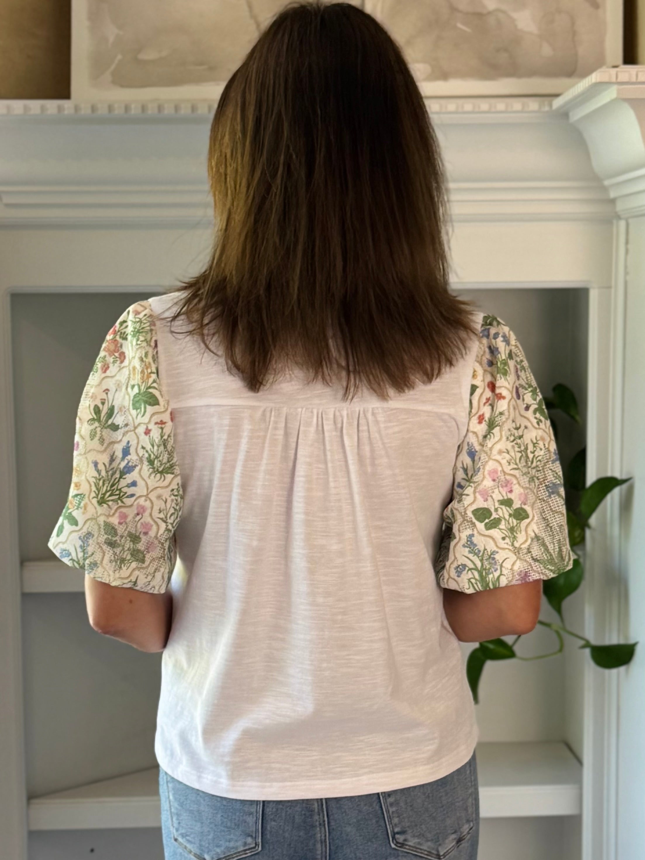 Elegant Garden Contrast Top