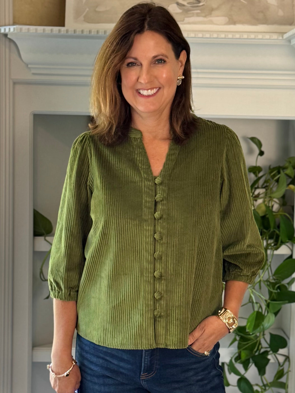All About Olive Corduroy Top
