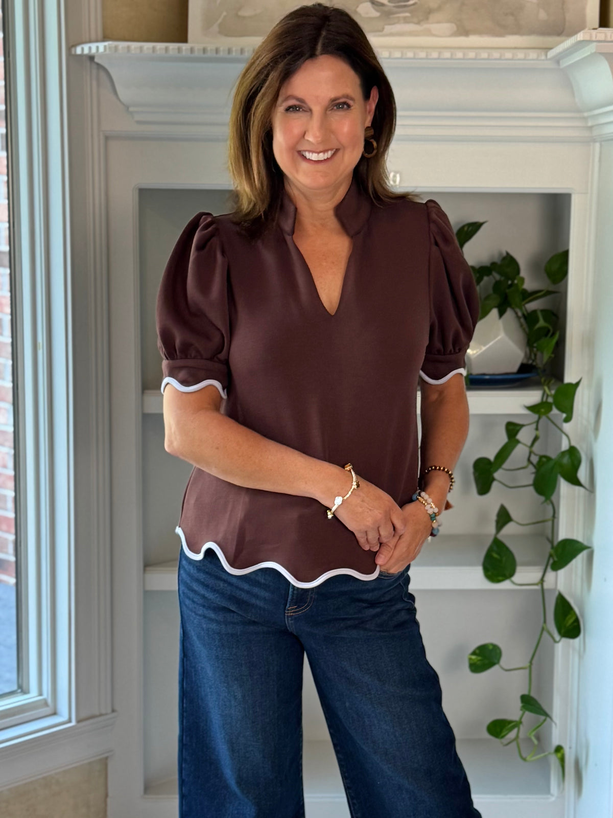 Scalloped Sophistication Top