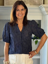 Midnight Textured Blouse