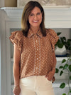 Polka Dot Delight Top - Brown