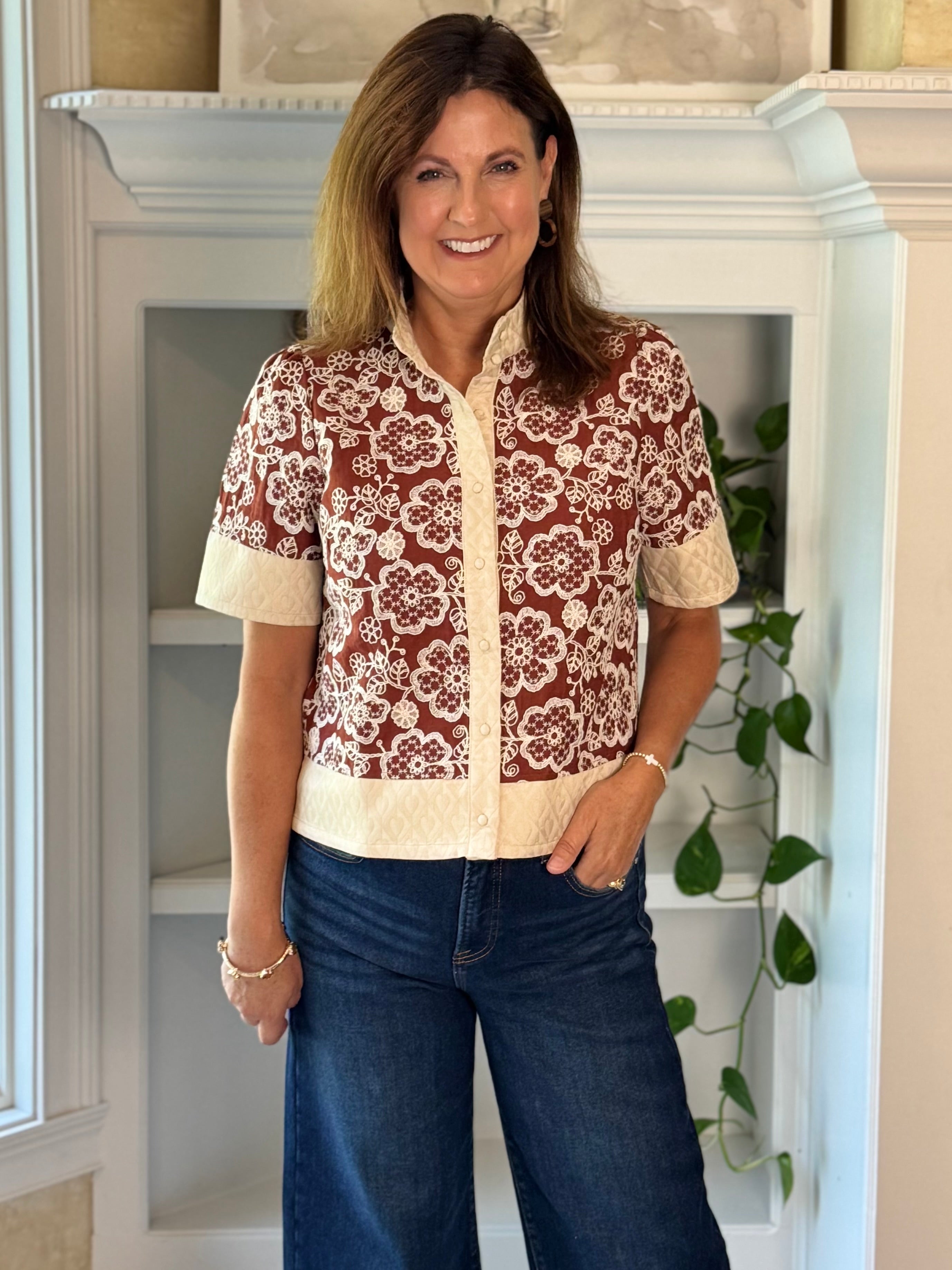 Grace in Bloom Embroidered Top