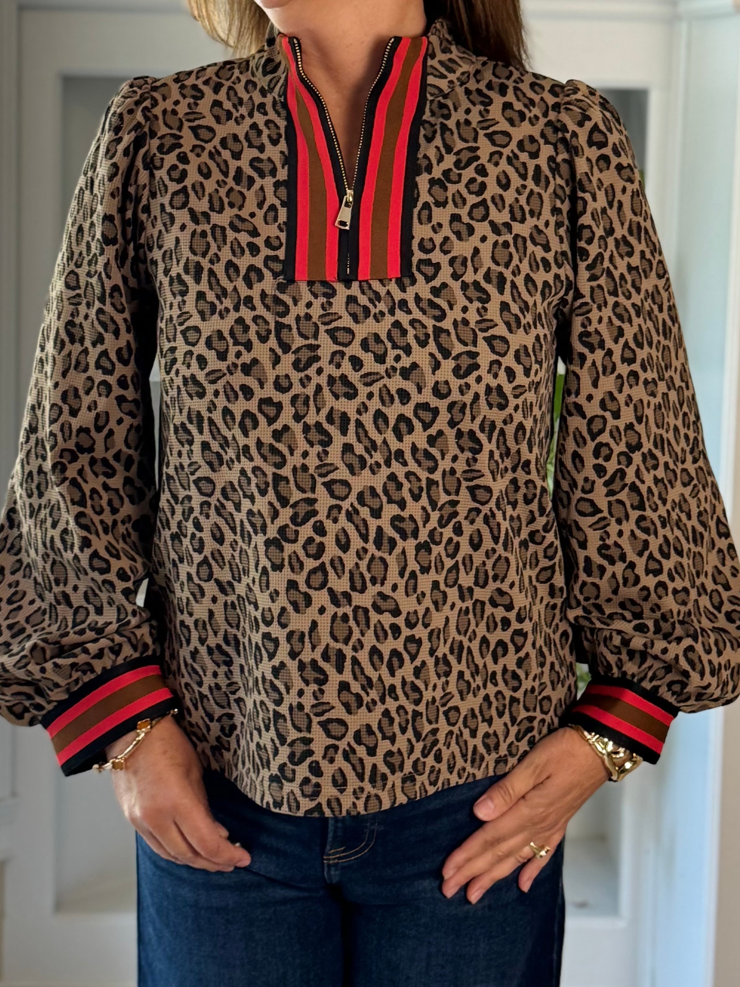 Wild Streak Contrast Top