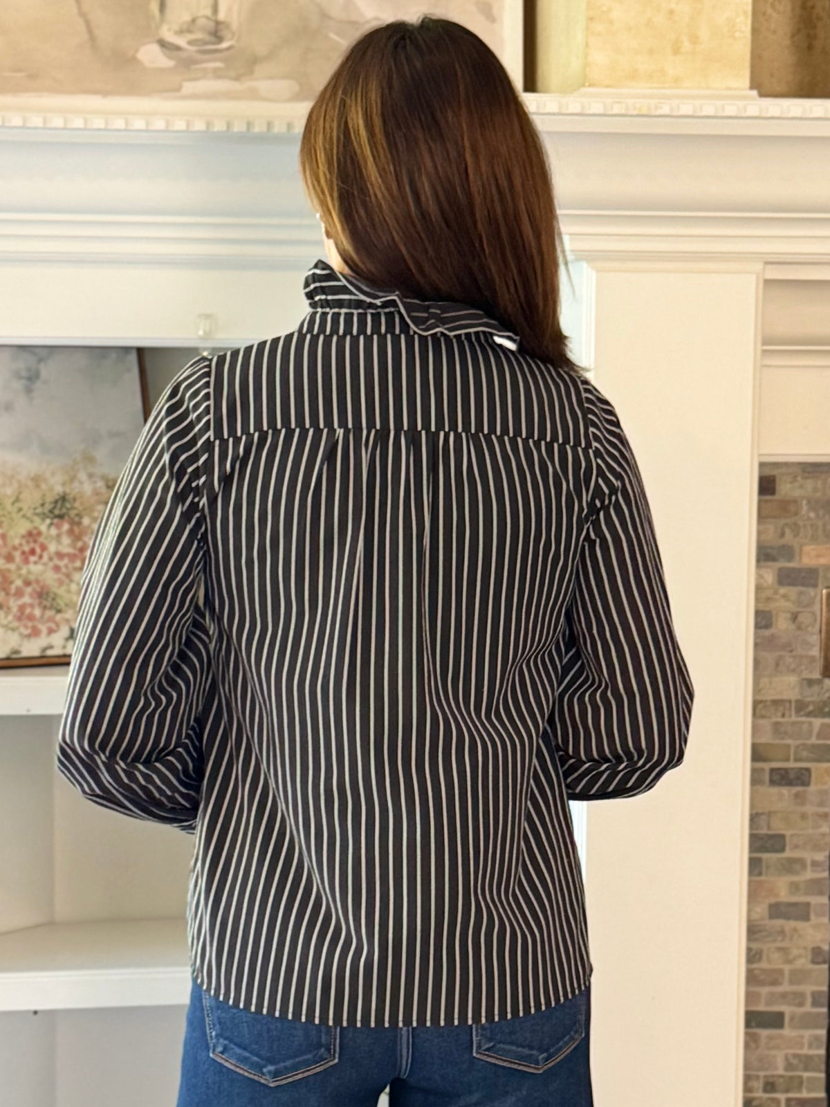 Between the Lines Striped Blouse