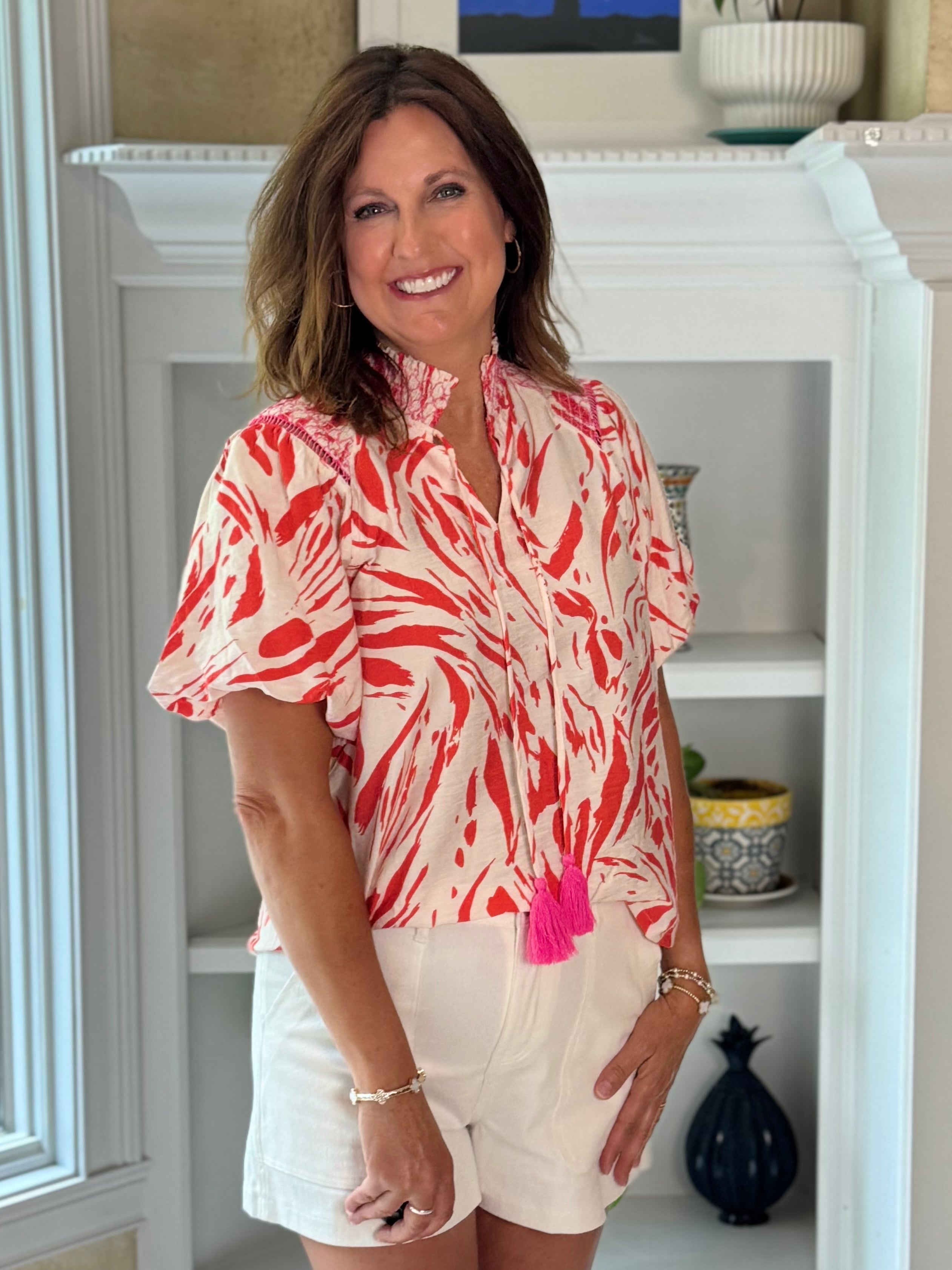 Orange Crush Tassel Top