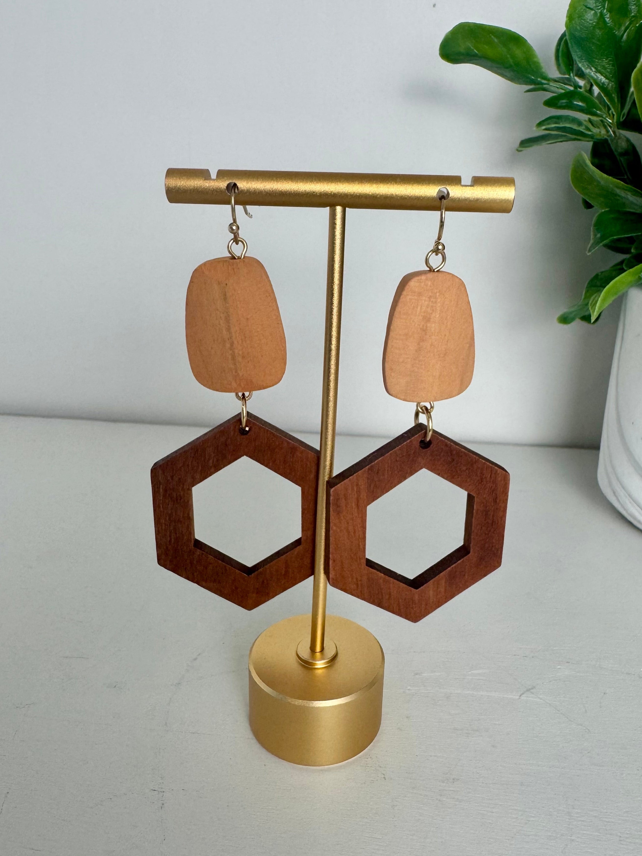 Canyon Wood Dangle Earrings