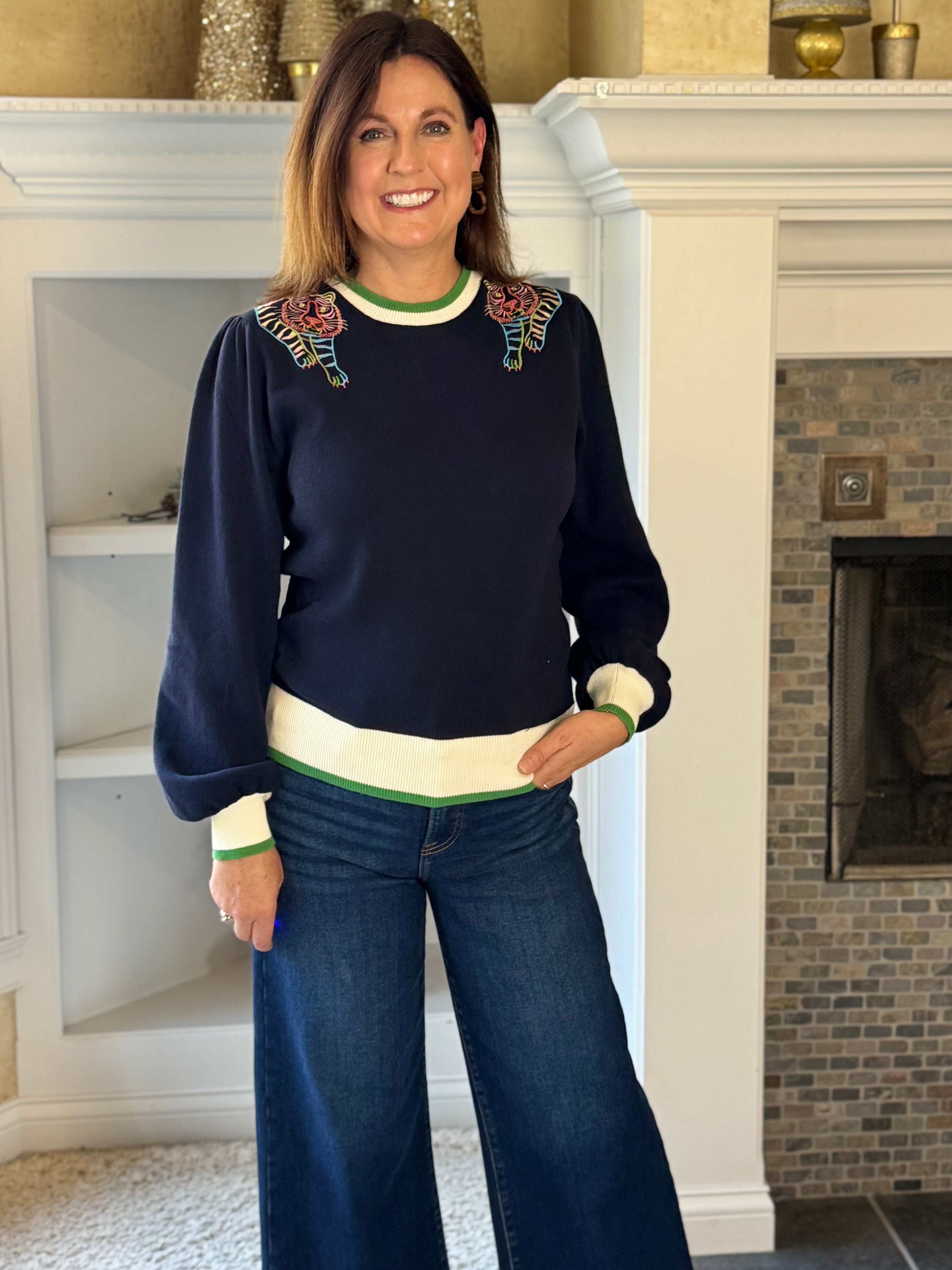 Wild Streak Embroidered Sweater