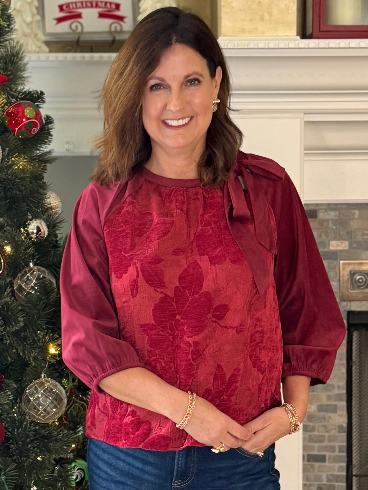 Lovely in Luxe Textured Velvet Top
