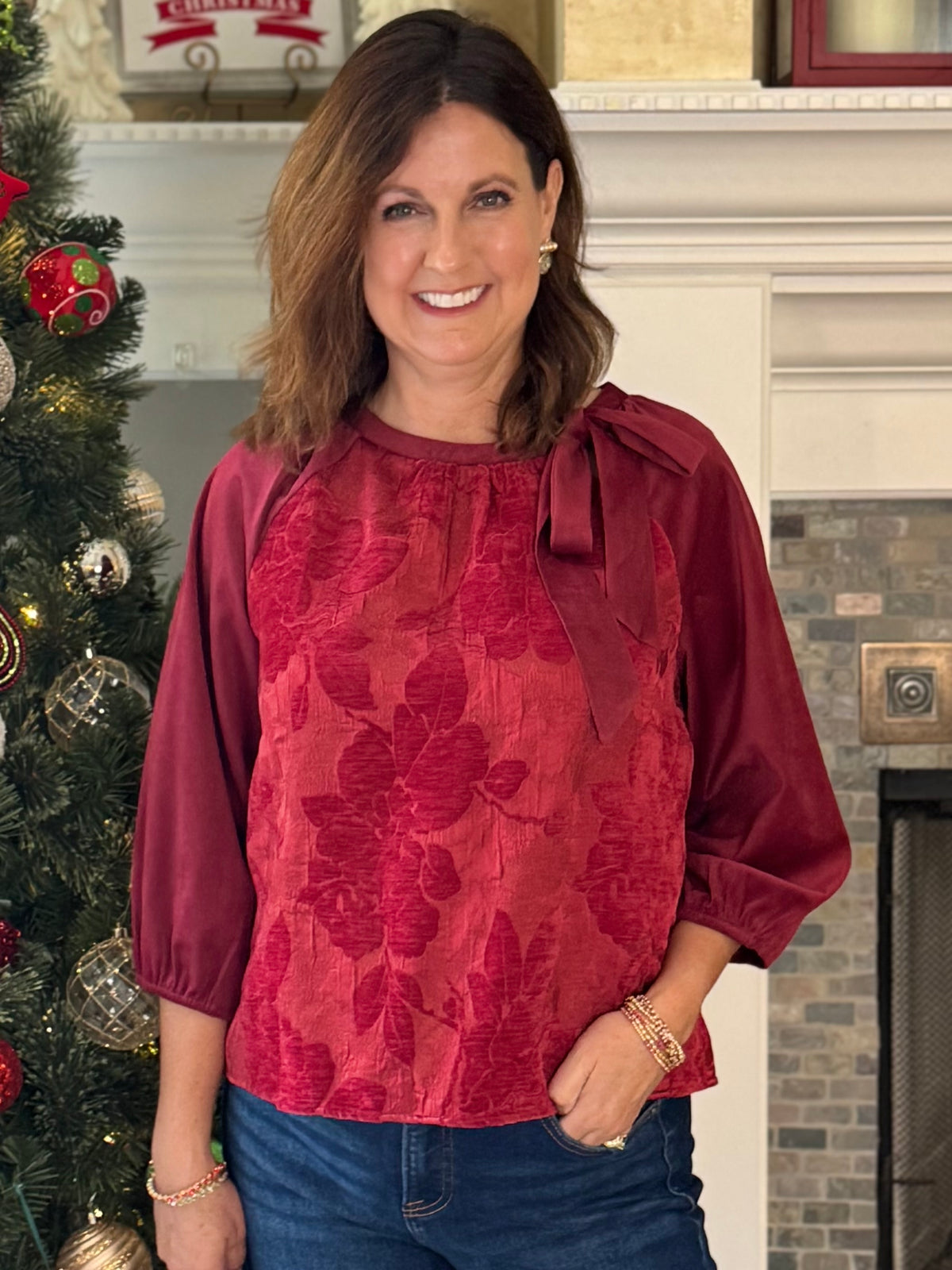 Lovely in Luxe Textured Velvet Top