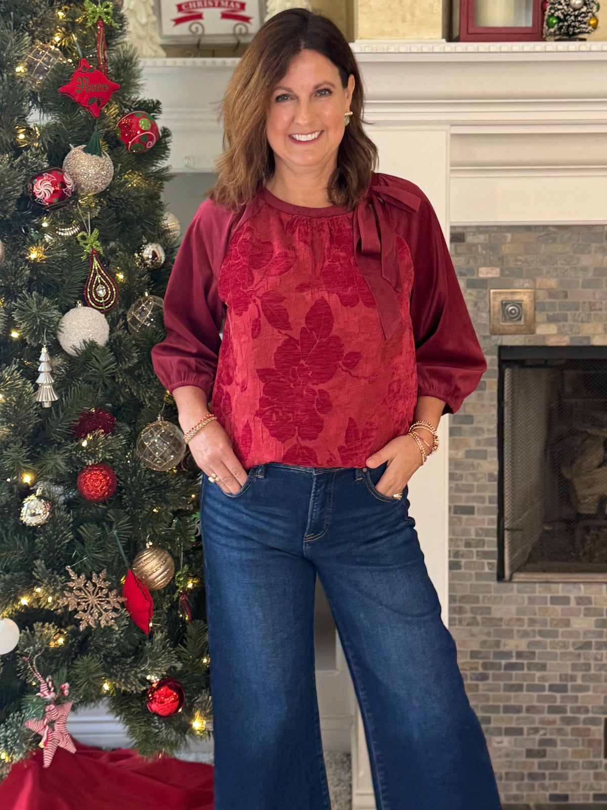 Lovely in Luxe Textured Velvet Top