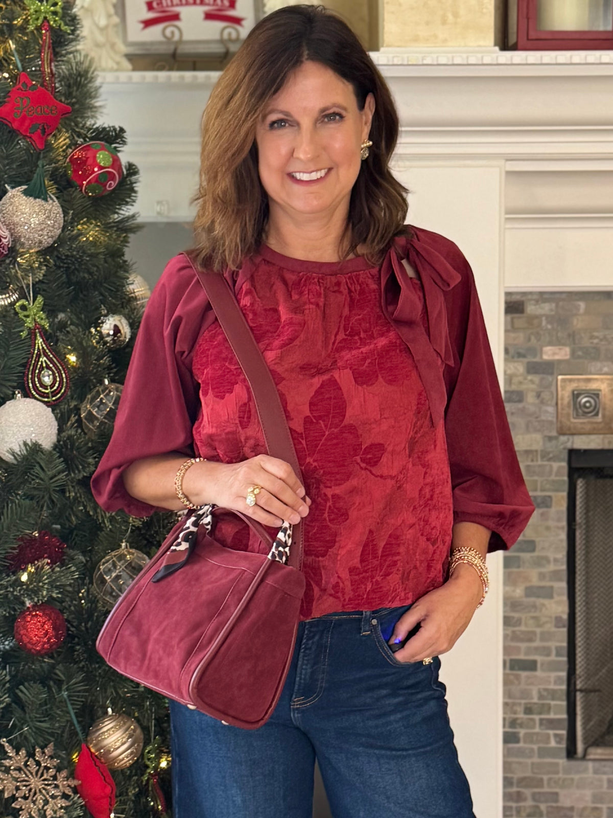 Lovely in Luxe Textured Velvet Top