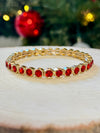 Timeless Sparkle Stretch Bracelet – Red