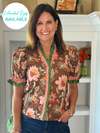Floral Edge Contrast Top