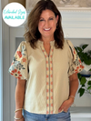 Willow Sage Embroidered Top