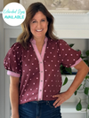 Perfectly Polka Contrast Top